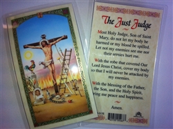 HOLY PRAYER CARDS FOR JUST JUDGE (JUSTO JUEZ) IN ENGLISH SET OF 2 WITH FREE U.S. SHIPPING!